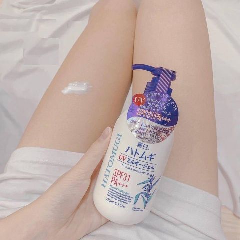 Sữa Dưỡng Thể Chống Nắng Dưỡng Ẩm Hatomugi The UV Milky Gel SPF31 PA+++ 250ml #UV Care & Moisturizing