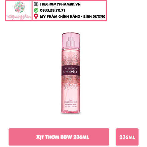 Xịt Thơm Bath and Body Works Fine Fragrance Mist 236ml #A Thousand Wishes