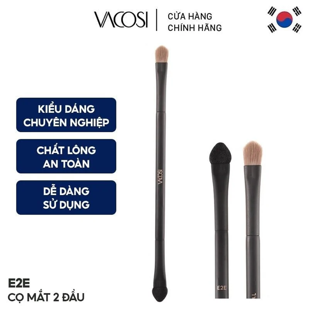 E2E- Cọ Phấn Mắt Hai Đầu Vacosi