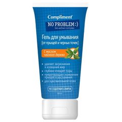 Gel Rửa Mặt Giảm Mụn Compliment No Problem BHA + Tea Tree 200ml