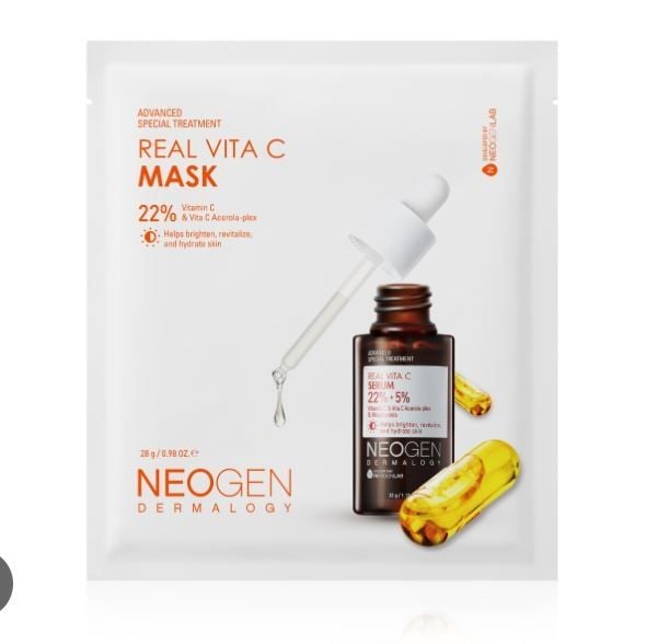 Mặt Nạ Neogen Serum X3 Dưỡng Trắng Mờ Thâm Neogen Real Vita C Mask 22%