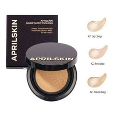 April Skin - Magic Snow Cushion Triple Cover Powder #22