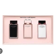 Set 3 Chai Nước Hoa Narciso Rodriguez For Her 7.5ml - đen/hồng nhạt/trắng