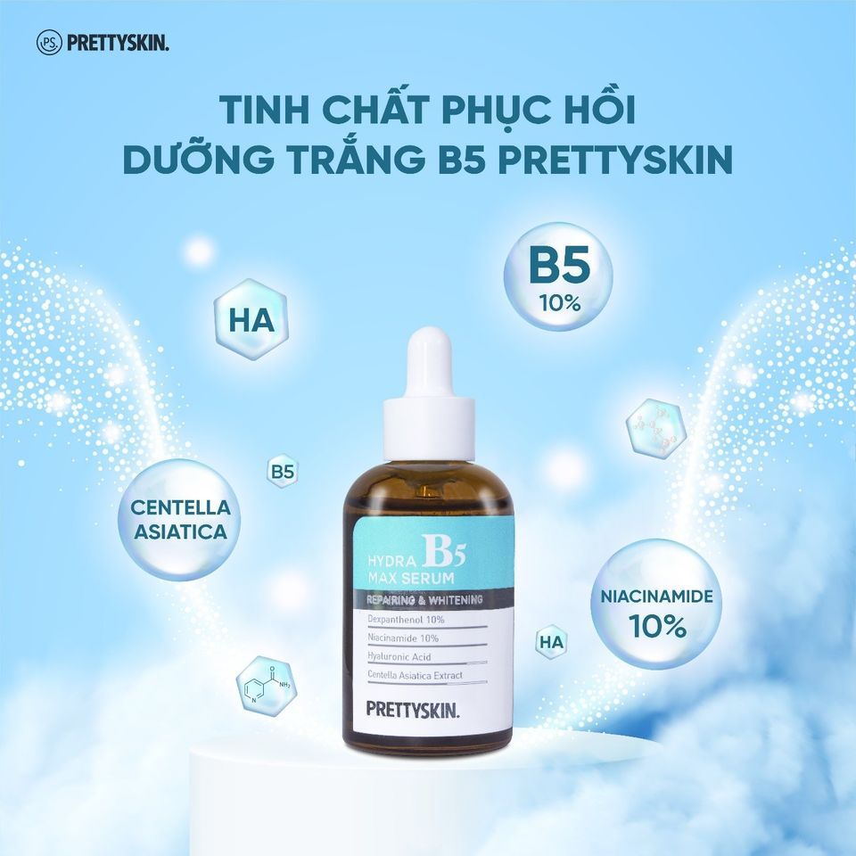 Prettyskin - Tinh Chất Phục Hồi + Dưỡng Trắng Hydra B5 Max Serum 50ml