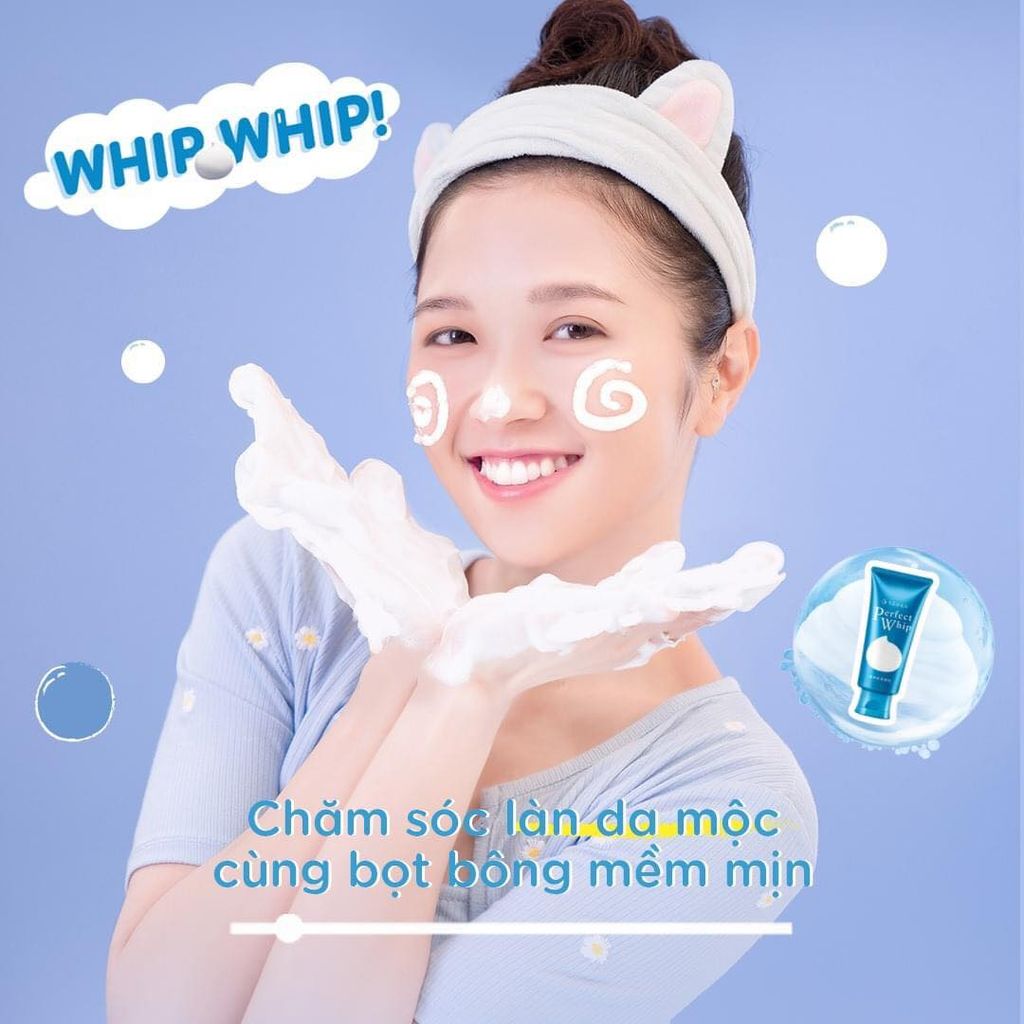 Sữa Rửa Mặt Tạo Bọt Senka Perfect Whip 120g (Tuýp Xanh)