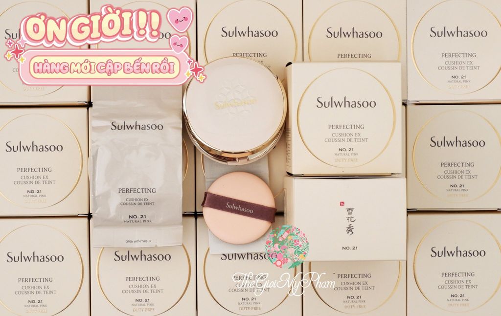 [KTD] Phấn Nước Sulwhasoo Perfecting Cushion EX Coussin De Teint SPF/50+++ 15g #21Natural Pink – Da sáng hồng ( kèm lõi )