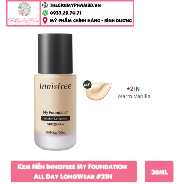 Innisfree - My Foundation All day Longwear 30ml #21N