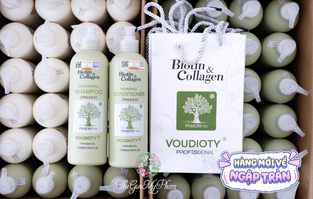 Bộ Gội+Xã Biotin & Collagen 500ml/chai #Voudioty