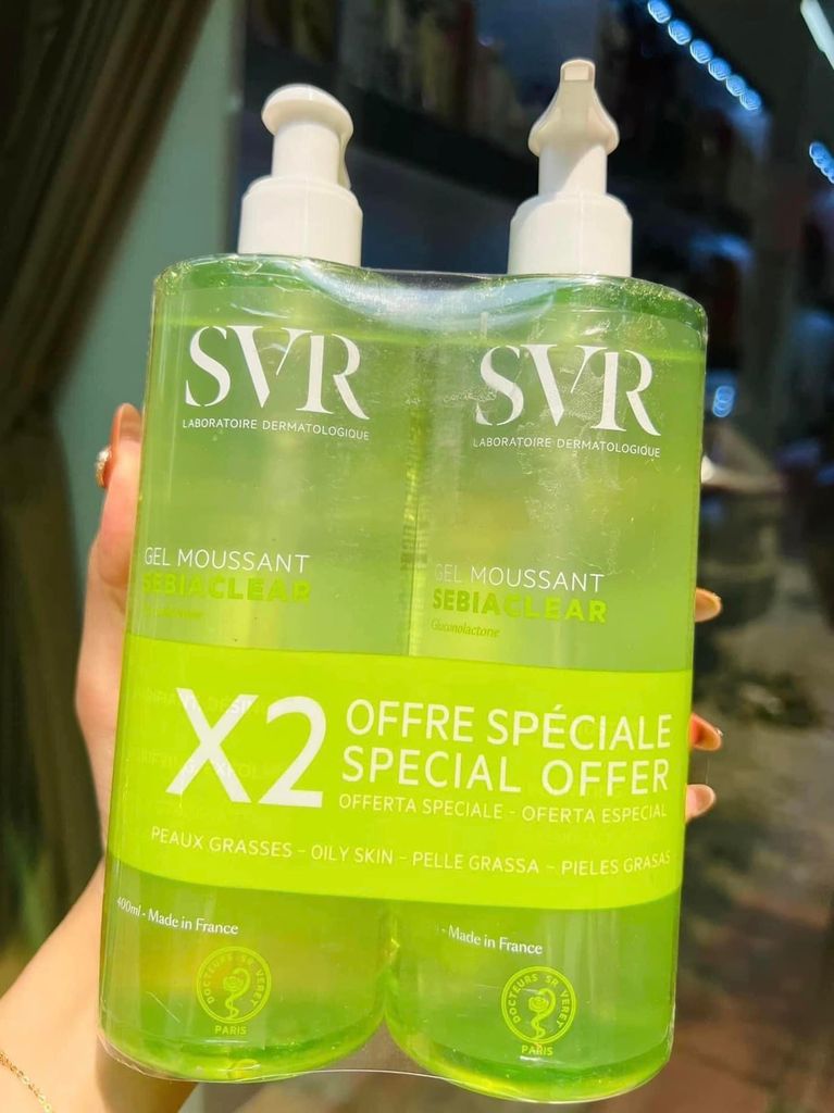 SVR - SRM da dầu Sebiaclear Gel Moussant 200ml