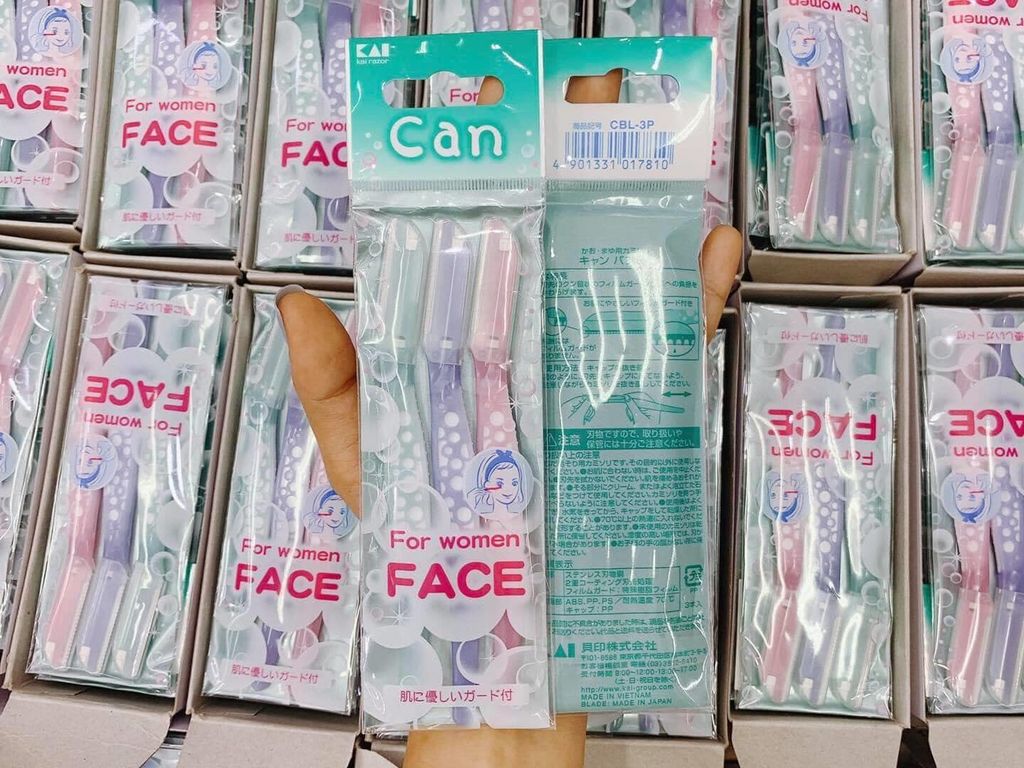 Set Dao Cạo Lông Mặt Kai Can For Women Face - 3 Cây
