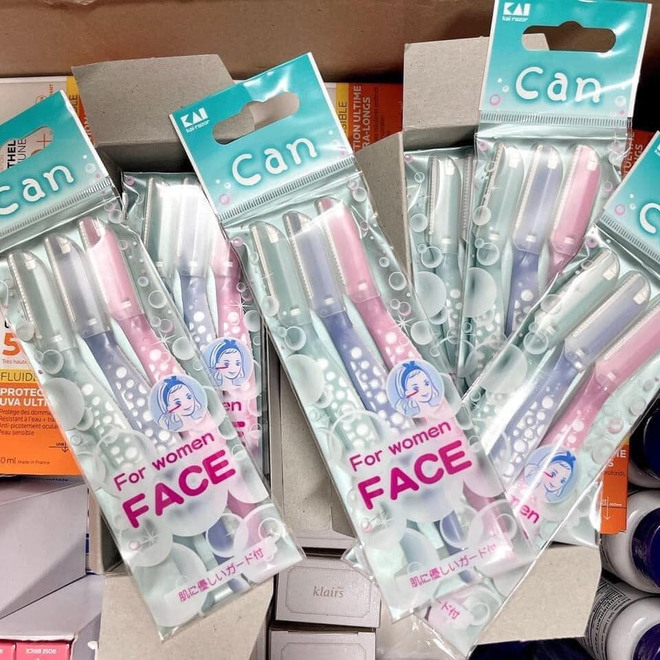 Set 3 Dao Cạo Lông Mày & Mặt Kai Can For Women Face (3 cây)