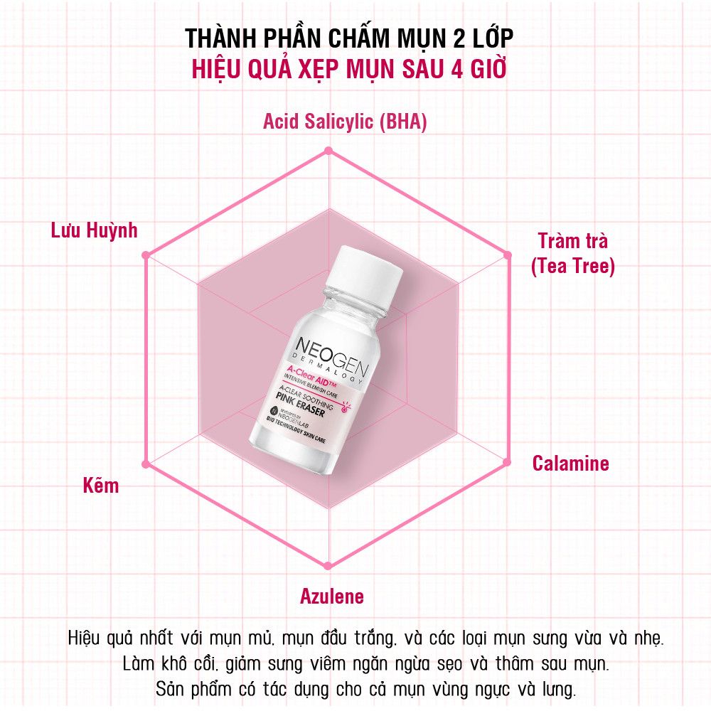 Neogen - Chấm Mụn A-clear Soothing Pink Eraser 15ml