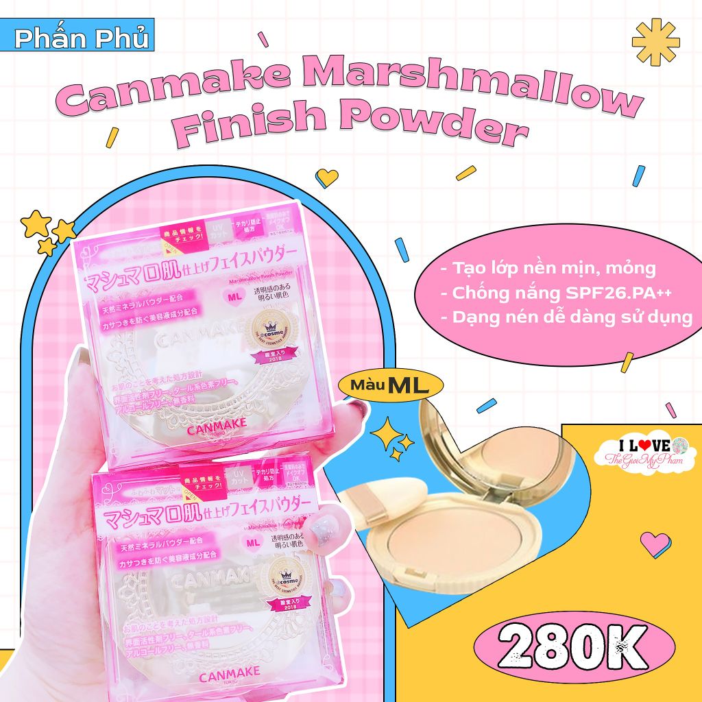 Phấn phủ Canmake Marshmallow Finish Powder SPF26 PA++ #MB