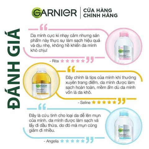 Nước Tẩy Trang Garnier Dành Cho Da Dầu Và Mụn 400ml (Mẫu Cũ - Nắp Trắng)