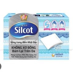Bông Tẩy Trang Silcot Nhật - xanh dương