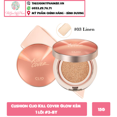 Cushion Clio Kill Cover Glow kèm 1 lõi #3-BY