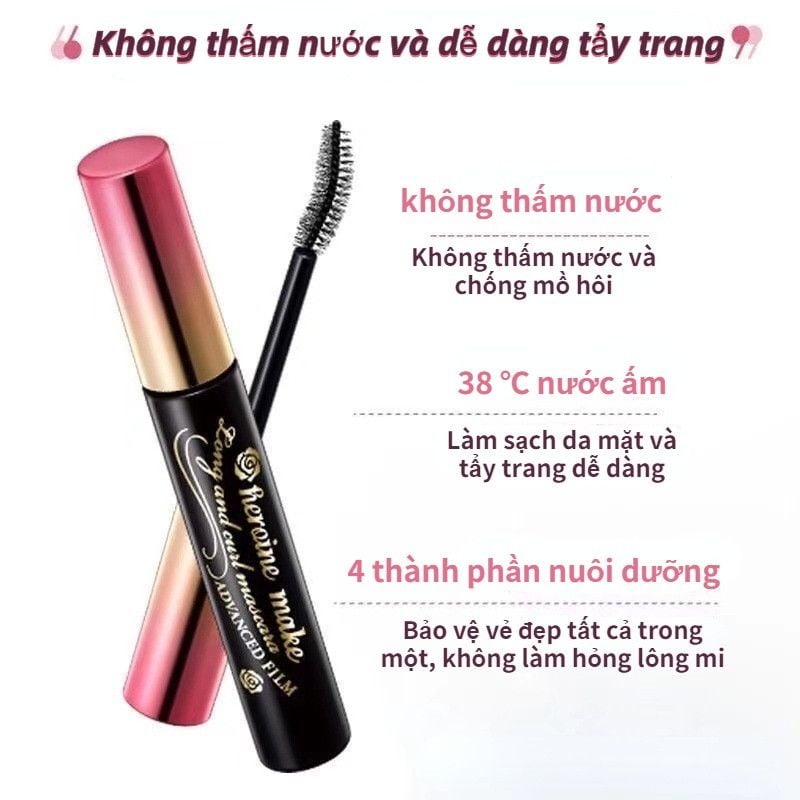Mascara Kissme Màng Flim Làm Tơi & Dài Mi Màu Đen (Vỉ Xanh)