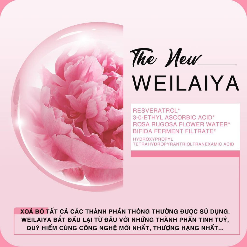 Mặt Nạ Trắng Da Weilaiya Skin Whitening Từ Hồng Vạn Cánh
