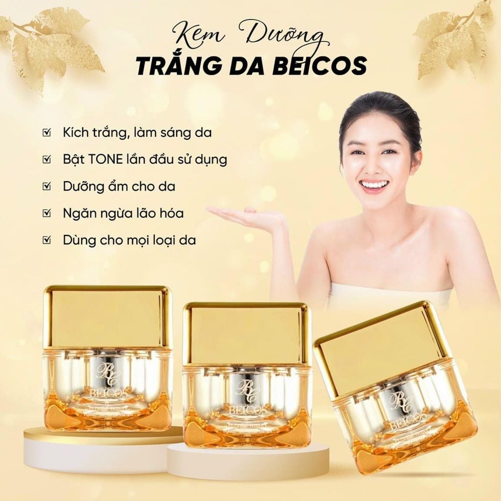 Kem Dưỡng Kích Trắng Beicos Peptide Honey Tone Up Cream 2X