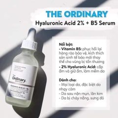 The Ordinary-Hyaluronic Acid 2%+B5 60ml (Sizre lớn X2)