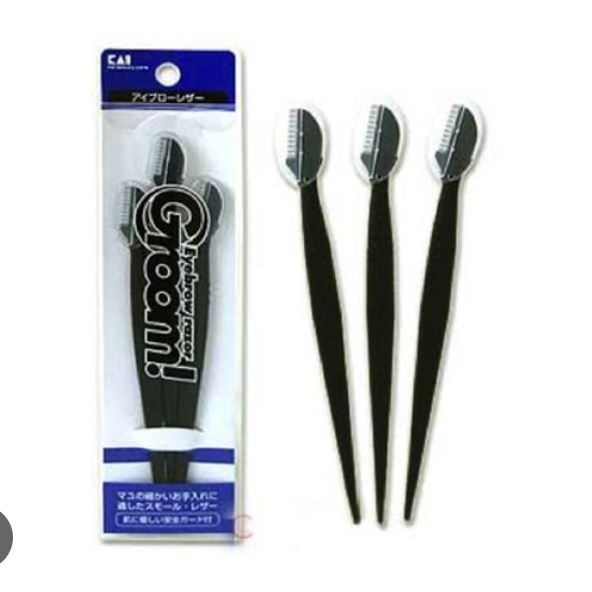 Dao Cạo Chân Mày KAI Groom Eyebrow Razor (Vỉ 3 cây)
