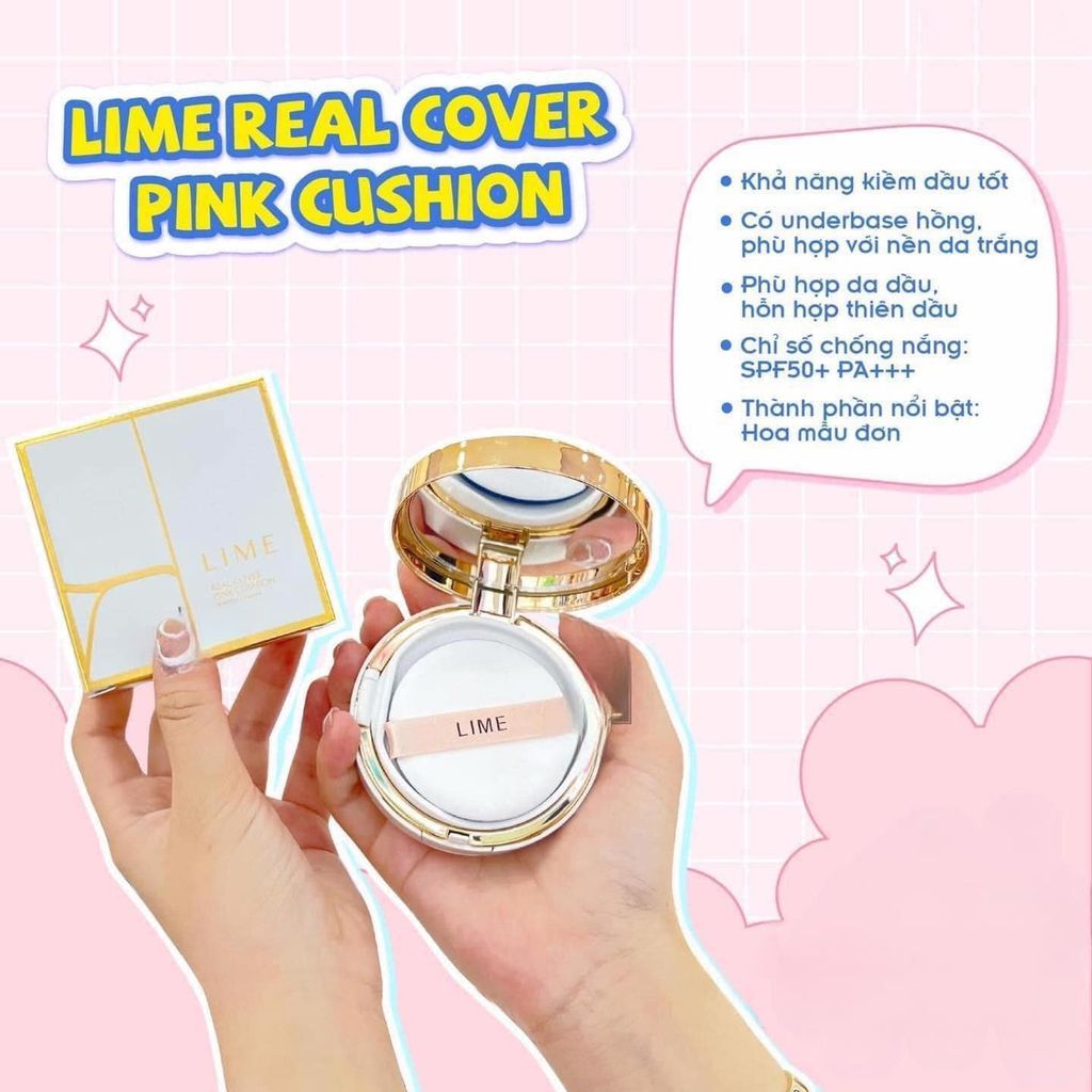 Cushion LIME Real Cover Pink 10
