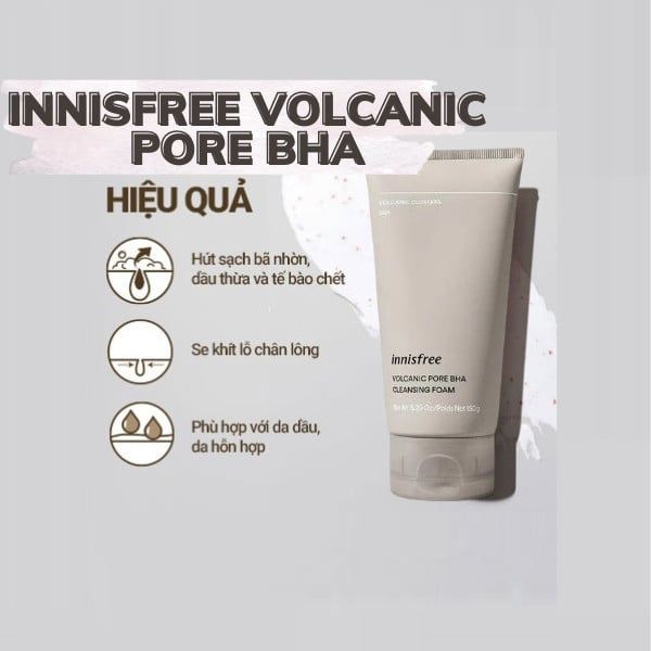 Innisfree - Sữa Rửa Mặt Innisfree Volcanic Pore BHA Cleansing Foam 150ml