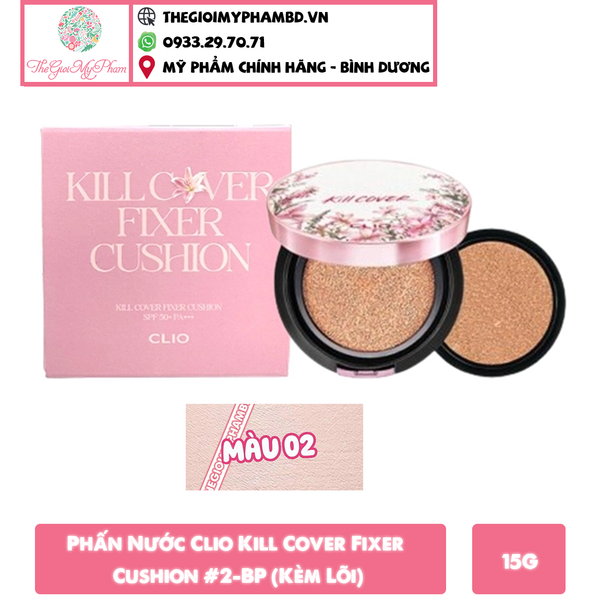 Phấn Nước Clio Kill Cover Fixer Cushion #2-BP (Kèm Lõi)