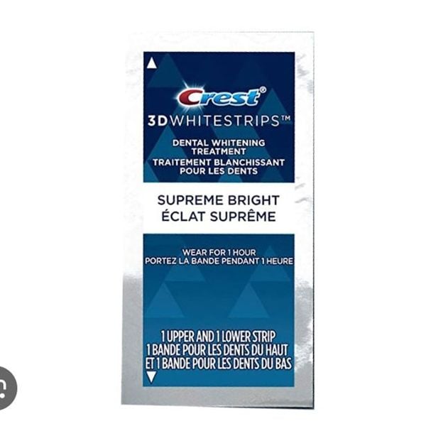 Crest 3D White - Miếng dán trắng răng 60 phút #Supreme Bright