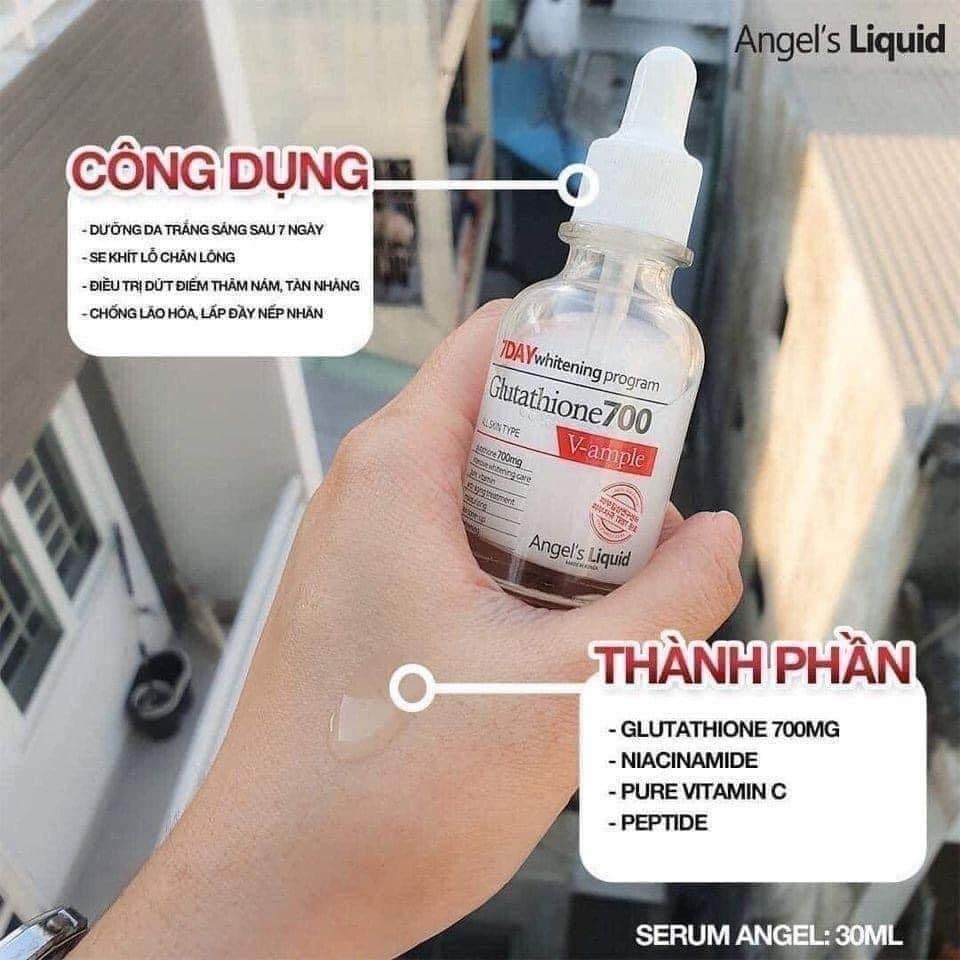 Angle's Liquid - Huyết thanh trắng da 7day Whitening Glutathione 700 V-ample