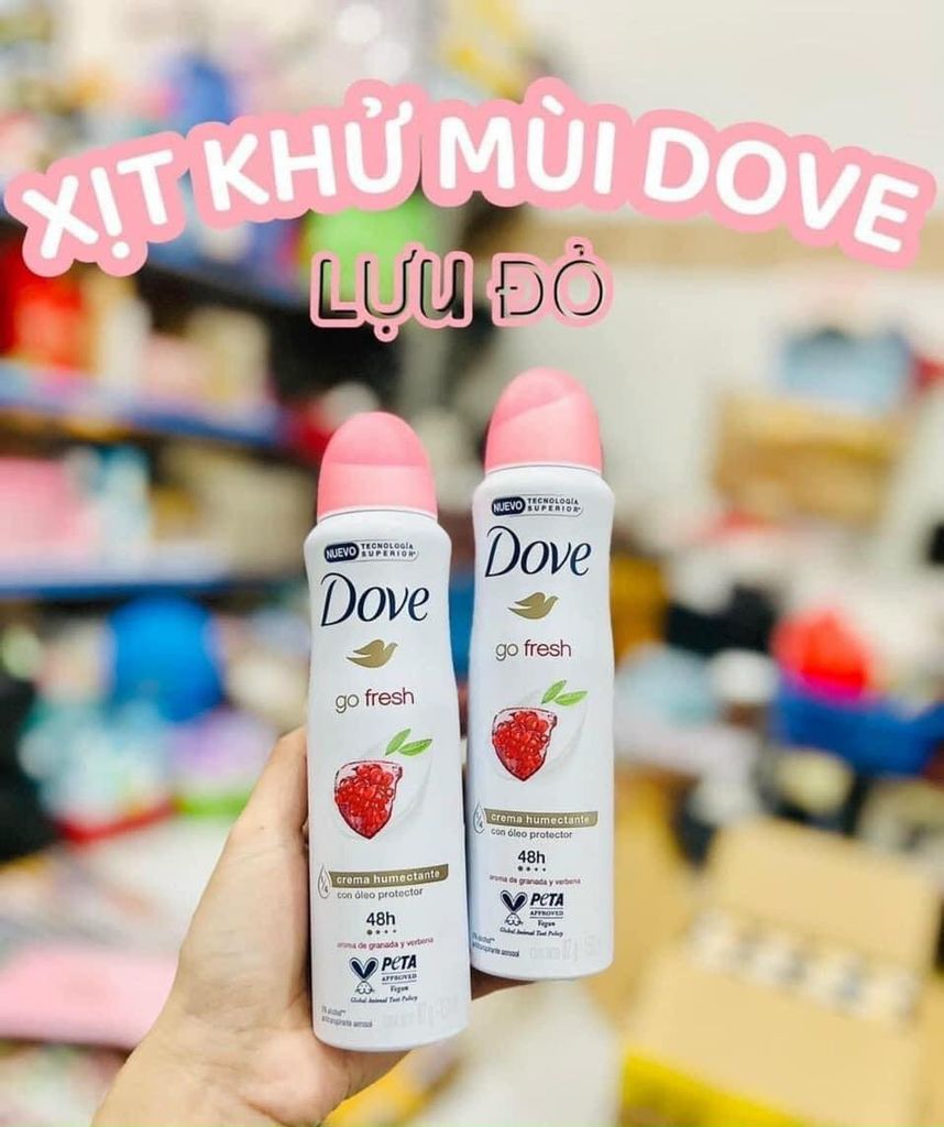 Xịt Khử Mùi Dove 48h #Lựu & Chanh