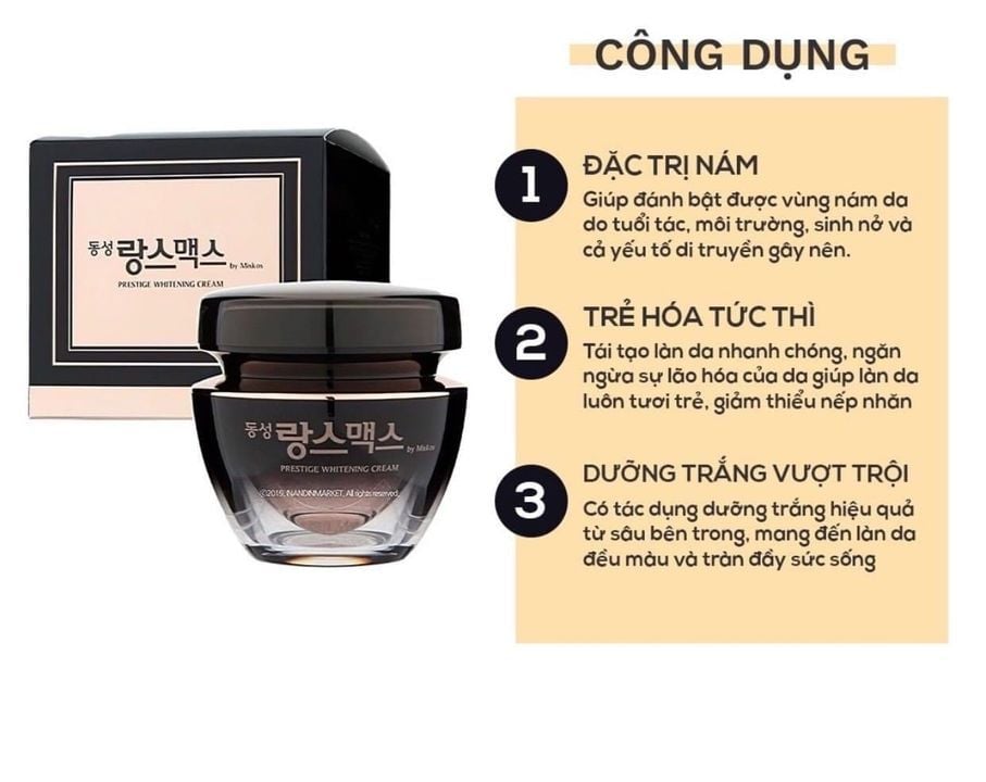 Kem Trị Nám Dongsung Miskos Prestige Whitening Cream 50g