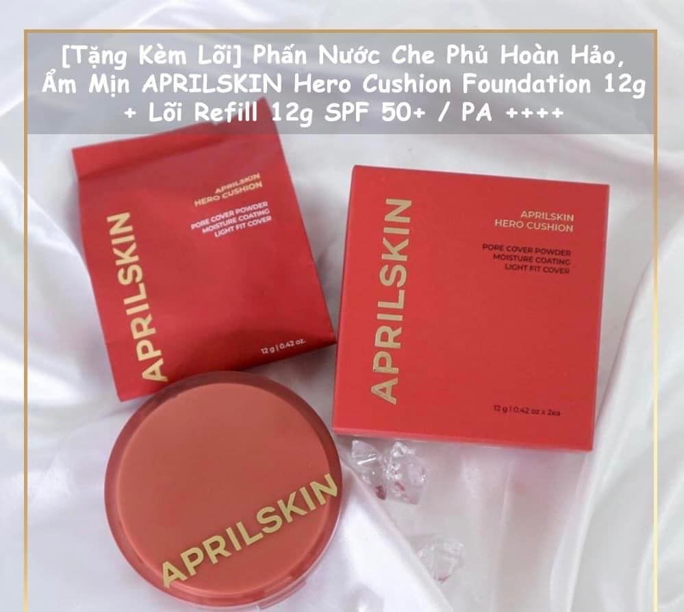 April Skin - Hero Cushion (Đỏ-Kèm Lõi) #22