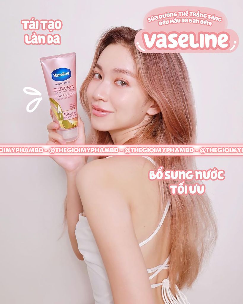 Vaseline - Gluta-Hyal 300ml #Dewy Radiance (Hồng)