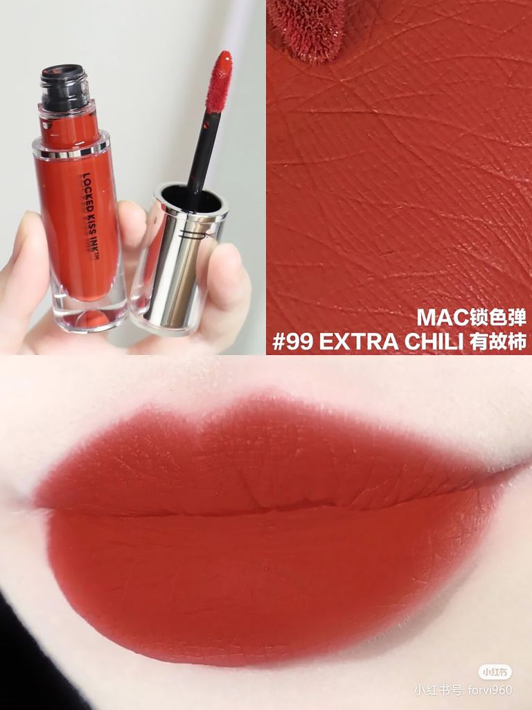 Son Kem MAC Locked Kiss Ink 24h Lipcolor #99 Extra Chili (Ko Tđ)