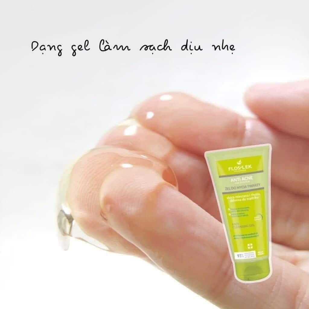 Gel Rửa Mặt Cho Da Dầu Mụn Floslek Anti Acne Face Cleansing Gel 200ml