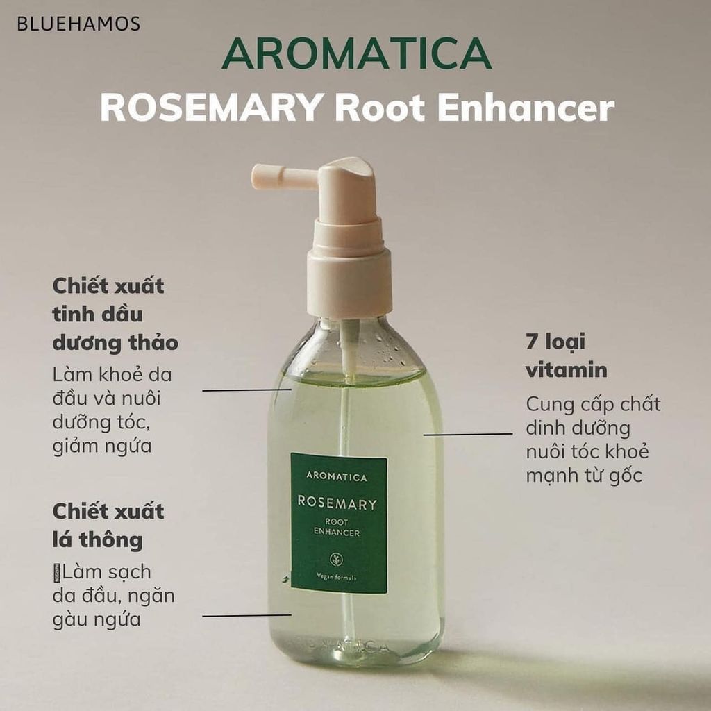 Xịt Dưỡng Tóc Hương Thảo Aromatica Rosemary Root Enhancer 100ml