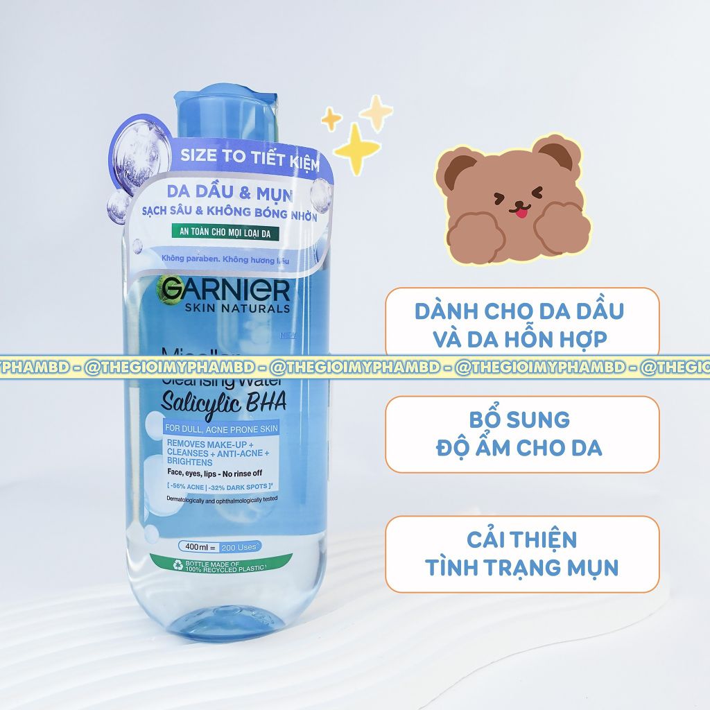 Garnier - Tẩy Trang 400ml #Xanh Dương