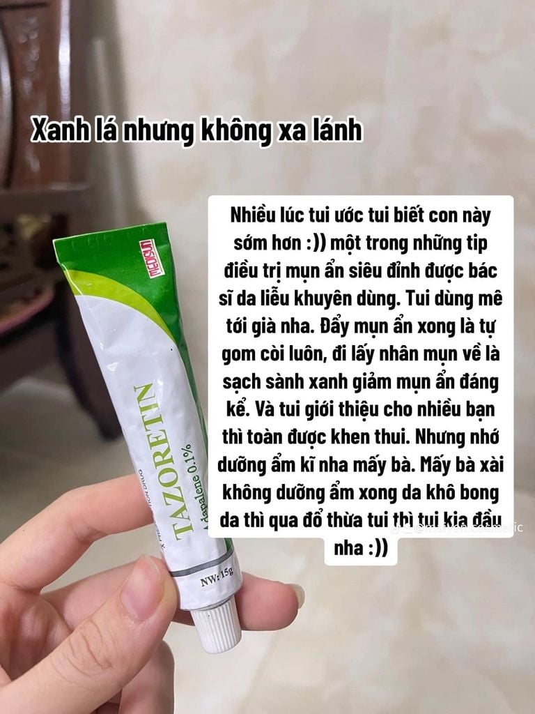 Kem Trị Mụn Tazoretin Adapalene 0.1% 15g