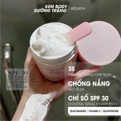 Kem Dưỡng Trắng Da Nâng Tông Weilaiya White Tone-Up Body Cream 200g