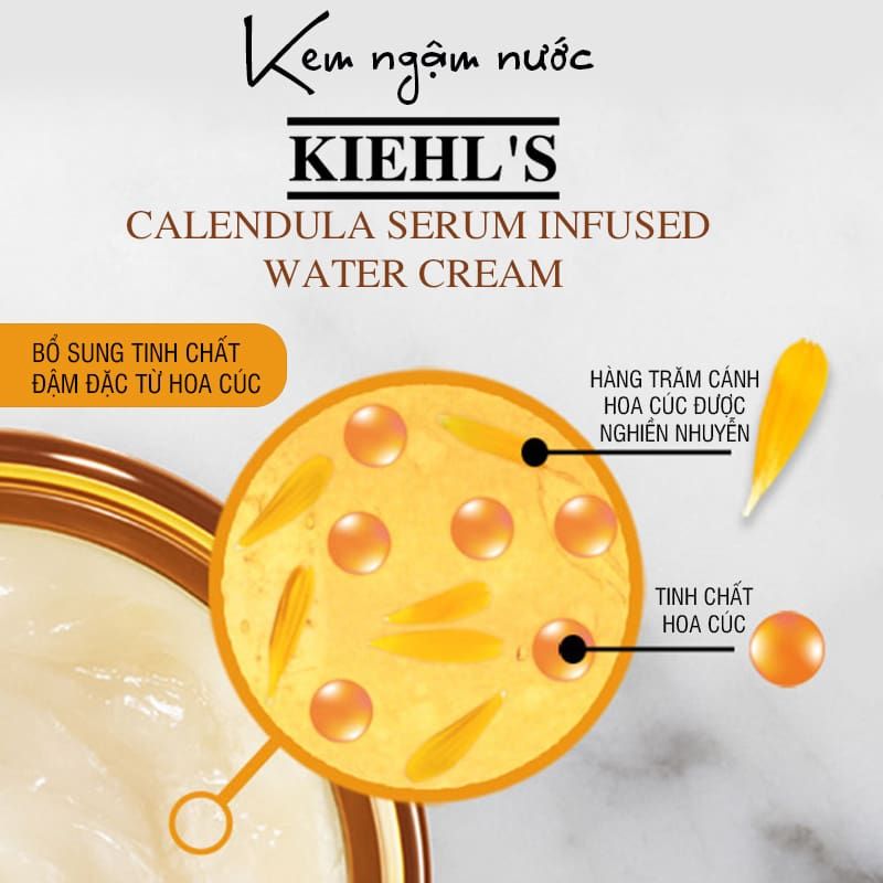 Kiehls - Kem Kiehl’s Calendula Serum-Infused Water Cream 100ml (Ko tđ)