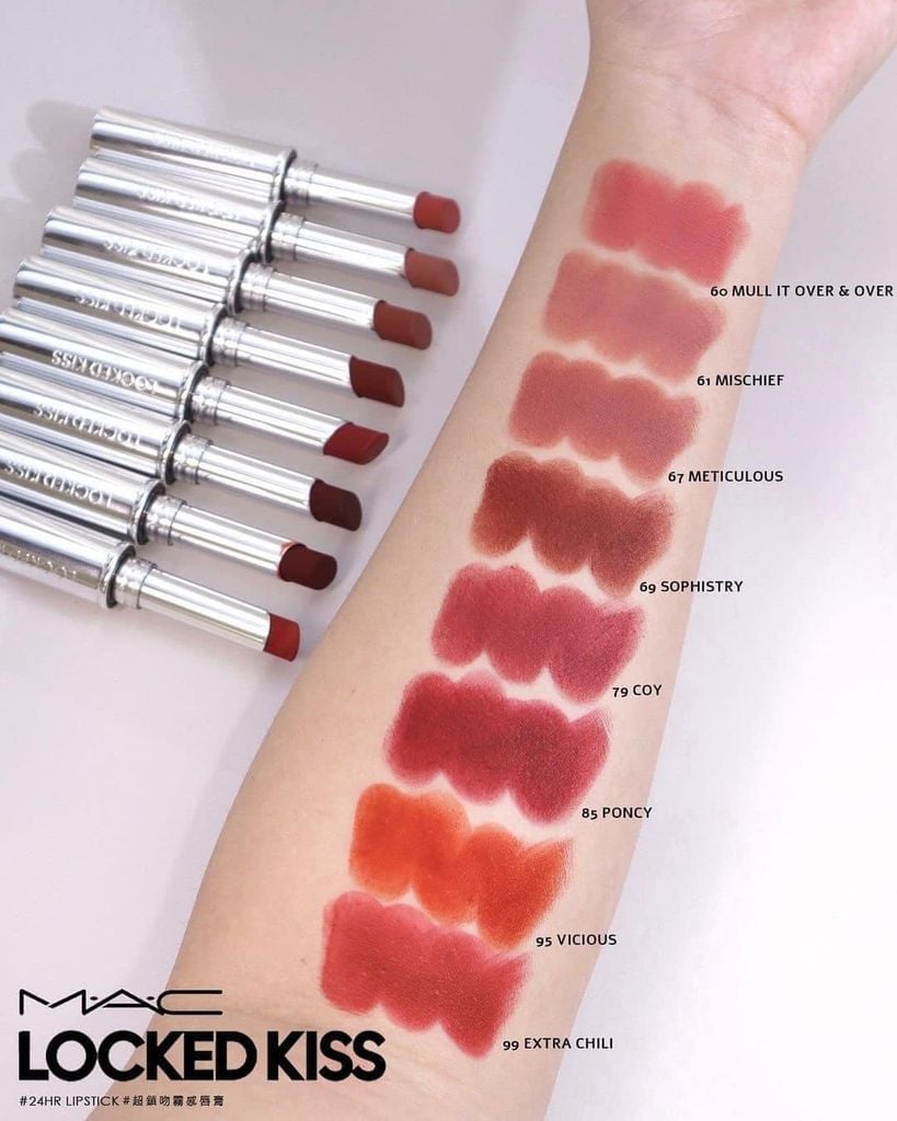 Son Thỏi MAC Locked Kiss #95 Vicious (Ko Tđ)