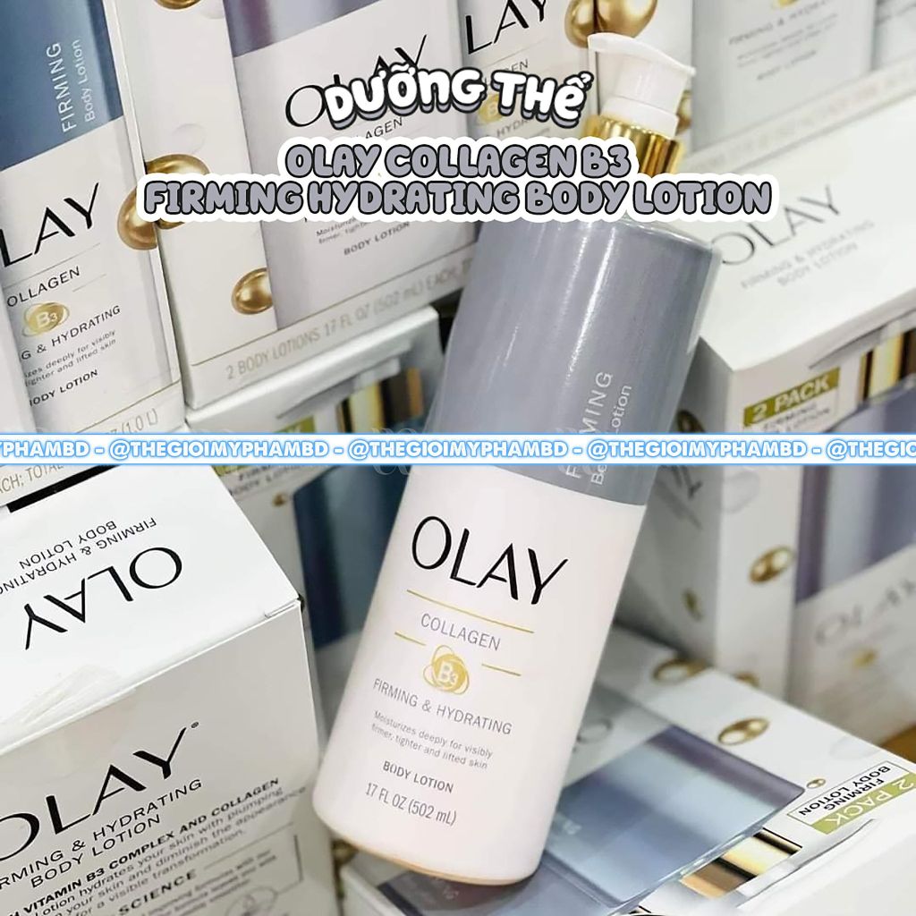 Dưỡng Thể OLAY Collagen B3 502ml (Xám)