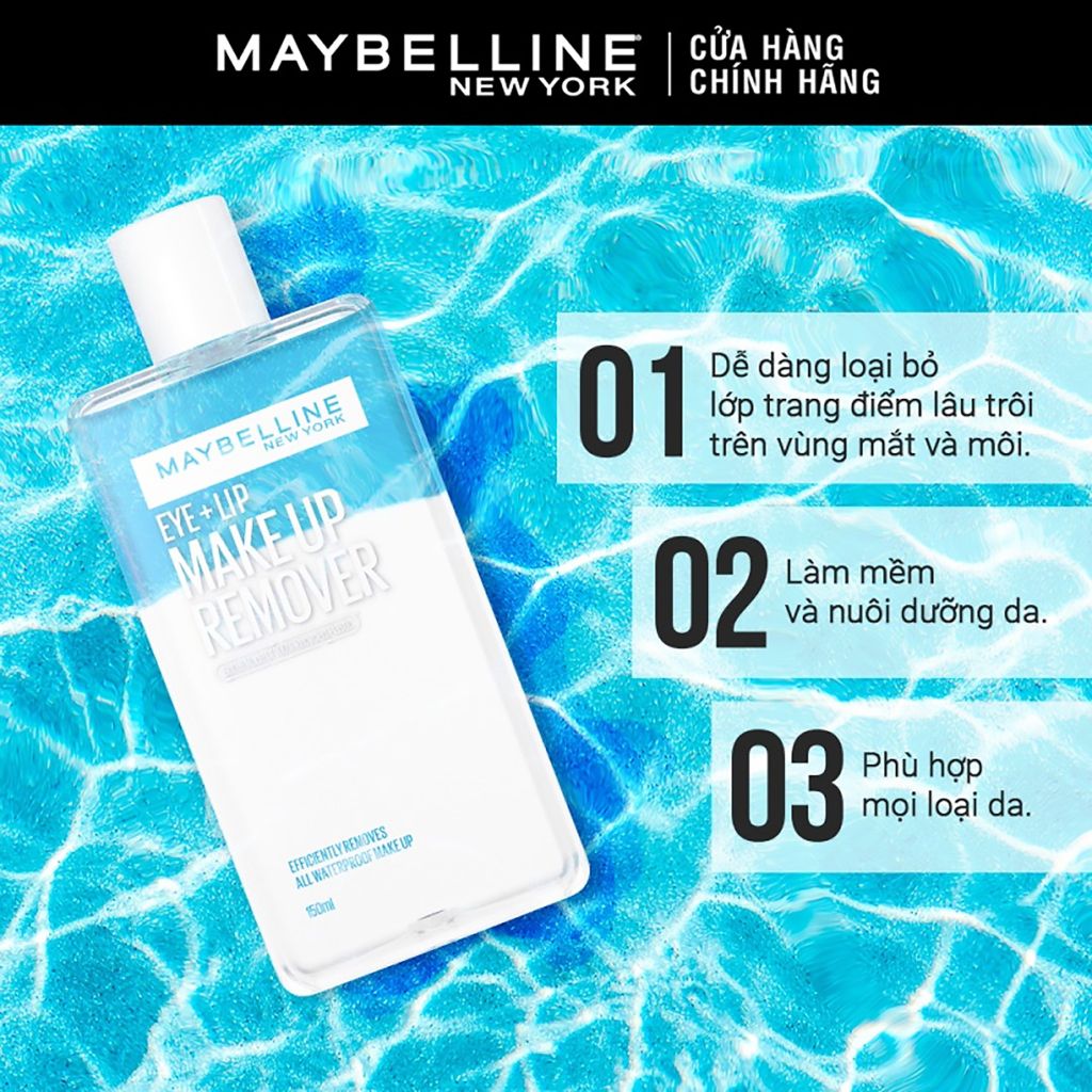 Maybelline - Tẩy trang mắt môi 40ml