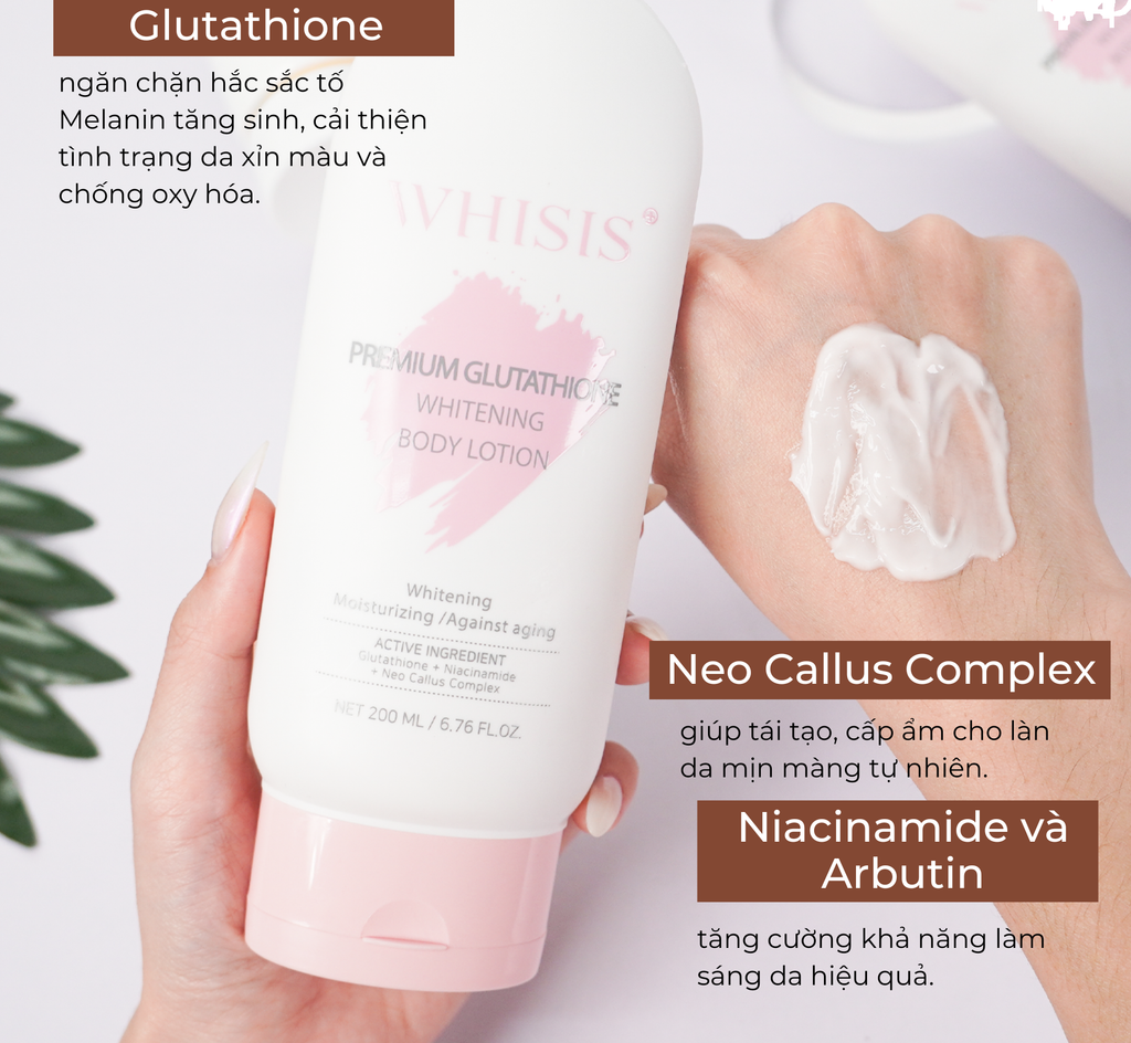 Whisis Premium Glutathione Whitening Body Lotion 200ml