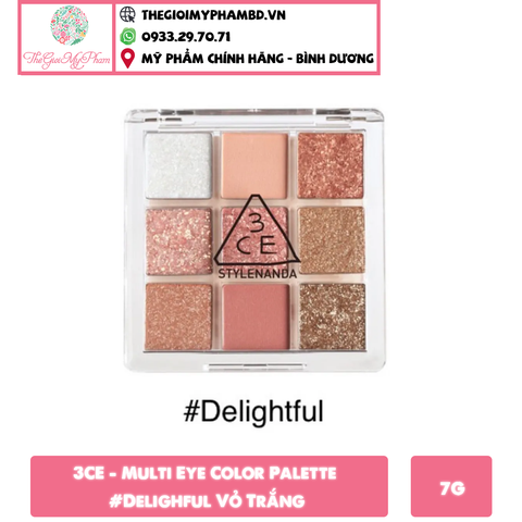 3CE - Multi Eye Color Palette #Delighful (Vỏ Trắng-Ko tđ)