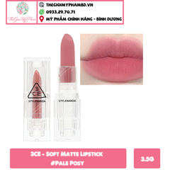 3CE - Soft Matte Lipstick #Pale Posy (Ko tđ)