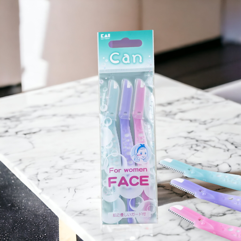 Set Dao Cạo Lông Mặt Kai Can For Women Face - 3 Cây