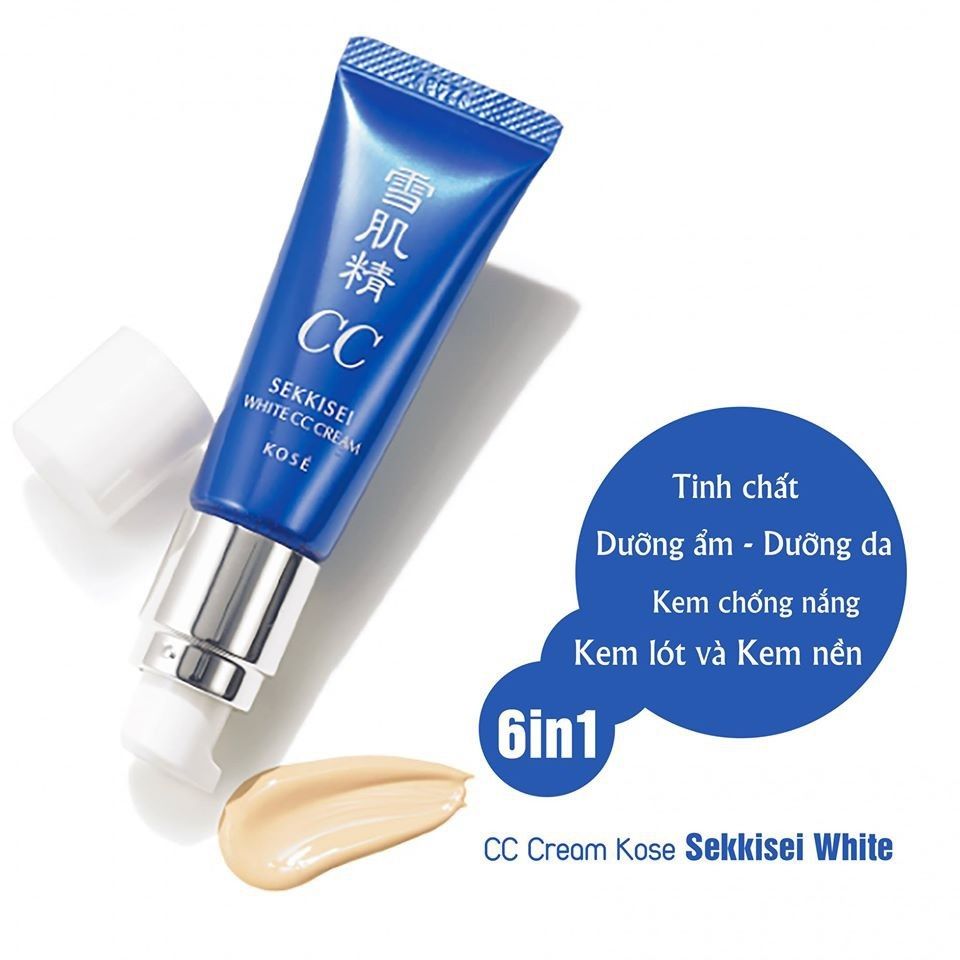 [KTD] Kem Trang Điểm Kose Sekkisei White CC Cream SPF50+ 26ml#02 Ochre - Da tự nhiên