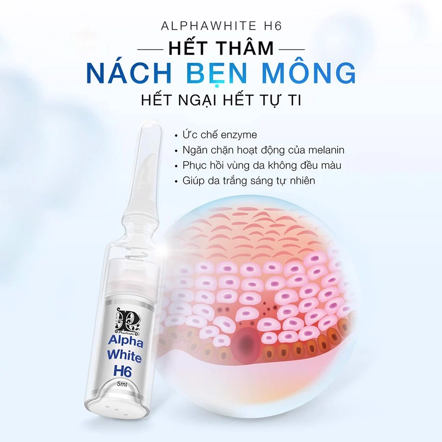 Nuwhite - Kem trị thâm Nách/Bẹn/Mông H6 5ml USA (Ko tđ)